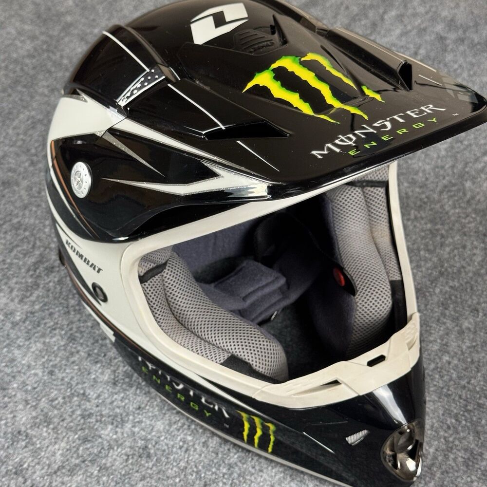 One Industries Monster Energy Motocross Full Face Snell Helmet Size XS